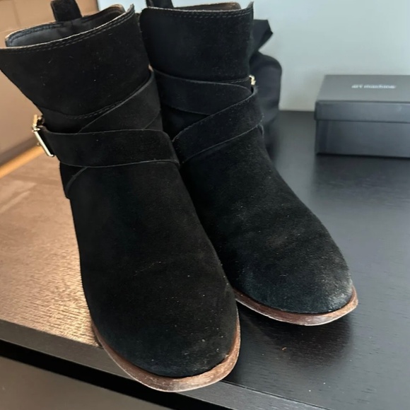 KATE SPADE NEW YORK BOOTS BOOTIES HEELS SUEDE WINTER FALL 8.5 - Picture 2 of 6